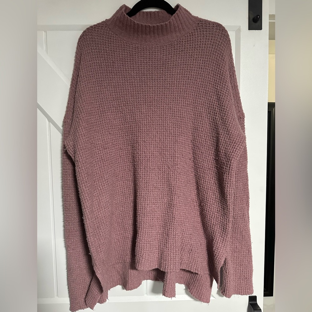 SO Women's Cowl Neck Sweater - Mauve